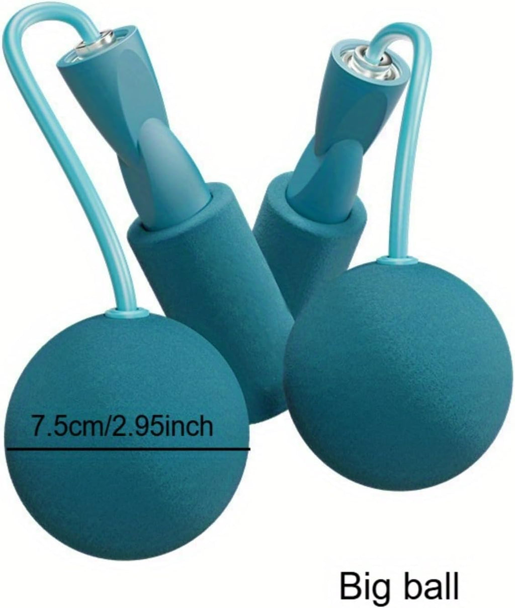 Weighted Cordless Jump Rope for Fitness - Silent Skipping Rope for Home Workouts, Adults & Beginners