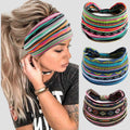 3PCS Vintage Print Women Wide Sports Hair Band Headband for Yoga, Aerobics, Sports and Daily Wear