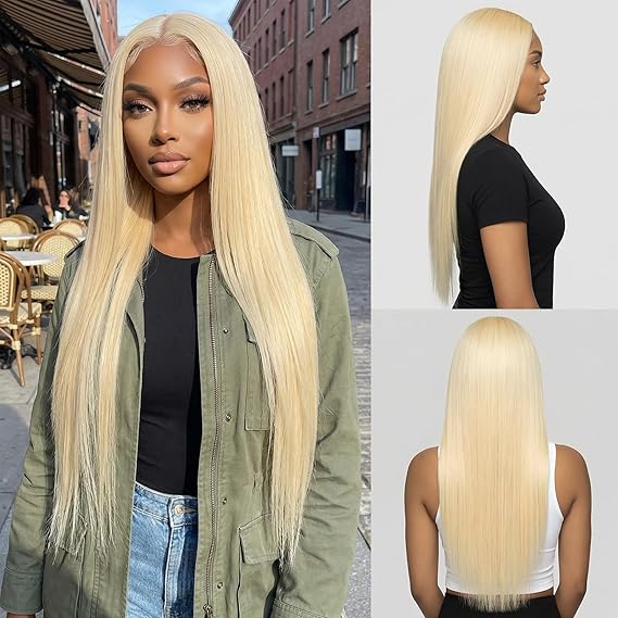 30" Straight Human Hair Lace Front Wig – 13x4 Transparent Lace, Pre-Plucked Natural Hairline